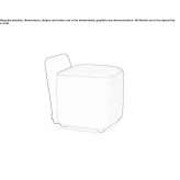 Square sectional pouffe Sulecin