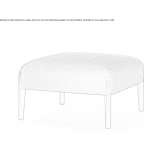 Fabric pouffe with fireproof lining Lemu