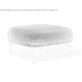 Square fabric pouffe Saveni