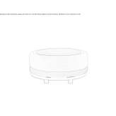 Upholstered round fabric pouffe Miehlen