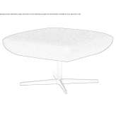 Obrotowa pufa materiałowa z 4-ramienną podstawą Karaman