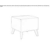 Square fabric pouffe Aying