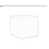 Square fabric pouffe Aying