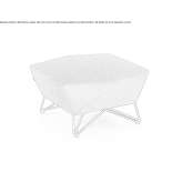 Segment pouffe, upholstered with fabric Manon