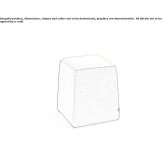 Upholstered square pouffe made of fabric Brdovec