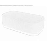 Upholstered rectangular pouffe Pecenek