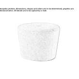 Upholstered oval fabric pouffe Costano