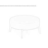 Round fabric pouffe Tczew