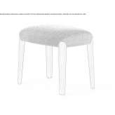 Rectangular fabric pouffe Magdala