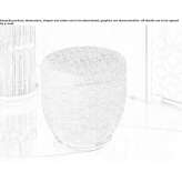 Round fabric pouffe Corongo