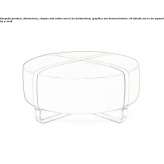 Upholstered round nabuk pouffe Botlikh