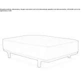 Pouffe upholstered with fabric Budesti