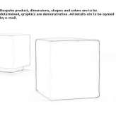 Upholstered leather pouffe Tiholop