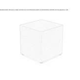 Upholstered square pouffe made of fabric Huamali