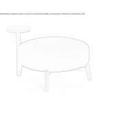 Round fabric pouffe Tczew
