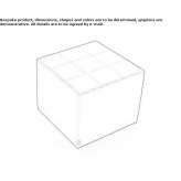 Square leather pouffe Tantima