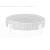 Upholstered round fabric pouffe Ocotepec