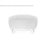 Upholstered round fabric pouffe Mangum
