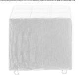 Square fabric pouffe on wheels Tantima