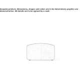 Upholstered rectangular pouffe Frazee