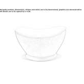 Upholstered oval leather pouf Woodacre