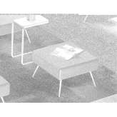 Square fabric pouffe Cenad