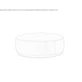 Round leather pouffe Dollerup