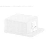 Square fabric pouffe Kuman