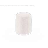 Upholstered round fabric pouffe Karaagil