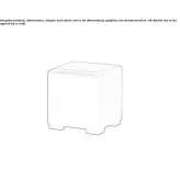 Leather pouf, square, upholstered Nolinsk