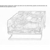 Rectangular fabric pouffe Montizon