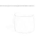 Round leather pouffe Sonsk