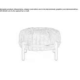 Upholstered round fabric pouffe Barberaz