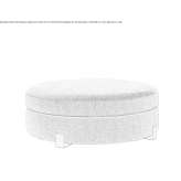 Upholstered bed in the shape of a round pouffe Zena
