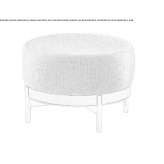 Upholstered round fabric pouffe Benifla