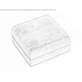 Square leather pouffe Nevele