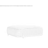 Upholstered square pouffe for bed Zena