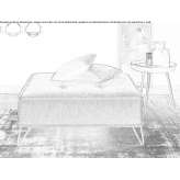 Square fabric pouffe Tremelo