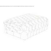Quilted rectangular leather pouffe Osypenko