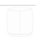 Round fabric pouffe Momence