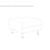 Upholstered square pouffe Joniskis