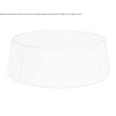 Upholstered round fabric pouffe Blockley