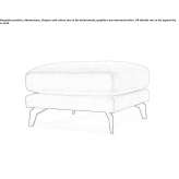 Velvet, square, upholstered pouffe Cachan