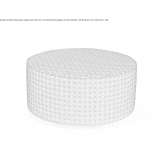 Upholstered round fabric pouffe Camber