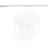 Round pouffe with removable lining Uriu