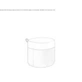Upholstered round pouffe on wheels Zena