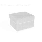 Pouffe upholstered with square fabric for storage Axintele