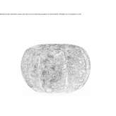 Round fabric pouffe Visby