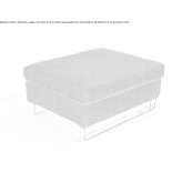 Upholstered rectangular fabric pouffe Axintele