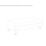 Upholstered rectangular pouffe Joniskis